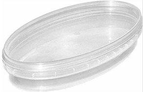 Банки полимерные овальные с крышкой