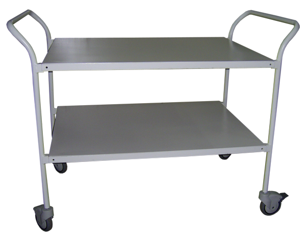 Мобильная подставка с поворотными колесными опорами под медицинскую технику со стальным поддоном ПМ80-12М