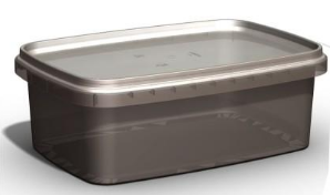 Банки полимерные квадратные с крышкой